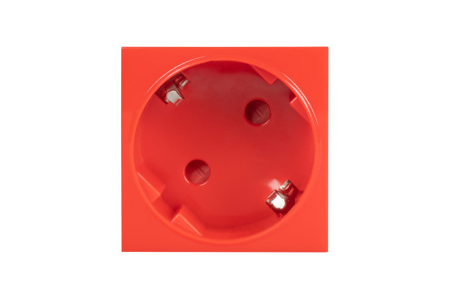 Розетка Filum FL-PWS-1P-RD 2К+З нем.стд., 45х45 мм (mosaic), 2 модуля, красная Розетка Filum FL-PWS-1P-RD 2К+З нем.стд., 45х45 мм (mosaic), 2 модуля, красная