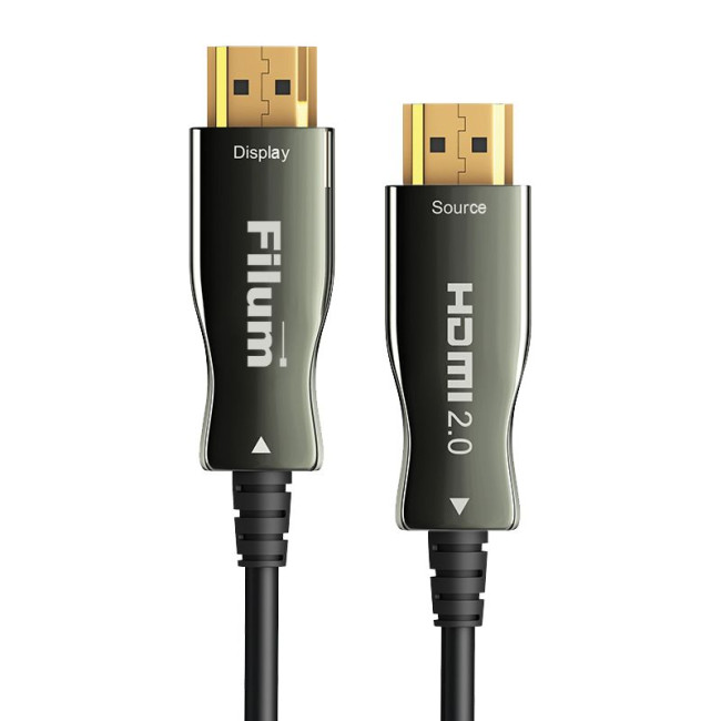 Активный оптический кабель HDMI Filum FL-AOC-HDMI2.0-50M HDMI 2.0-HDMI 2.0, 18 Gbps, 4K (3840х2160px) 60Hz, HDCP 2.2, HDR10, HLG, 50 м Активный оптический кабель HDMI Filum FL-AOC-HDMI2.0-50M HDMI 2.0-HDMI 2.0, 18 Gbps, 4K (3840х2160px) 60Hz, HDCP 2.2, HDR10, HLG, 50 м