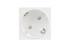 Розетка Filum FL-PWS-1P-WH/5 2К+З нем.стд., 45х45мм (mosaic), 2 модуля, белая, 5 шт в компл.
