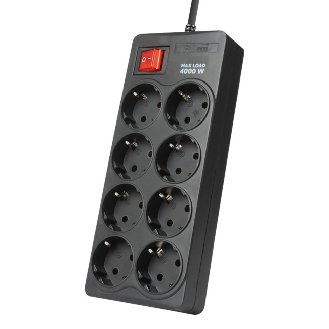 Сетевой фильтр Filum FL-SP8-1.8M-16 4000 Вт., 8 розеток, шнур 1.8 м., черный Сетевой фильтр Filum FL-SP8-1.8M-16 4000 Вт., 8 розеток, шнур 1.8 м., черный