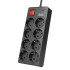 Сетевой фильтр Filum FL-SP8-3.0M-16 4000 Вт., 8 розеток, шнур 3.0 м., черный Сетевой фильтр Filum FL-SP8-3.0M-16 4000 Вт., 8 розеток, шнур 3.0 м., черный