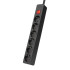 Сетевой фильтр Filum FL-SP6-1.8M-16 4000 Вт., 6 розеток, защитные шторки, шнур 1.8 м., черный