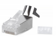 Коннектор Filum FL-PG-SH6-WIB Cat 6, STP, RJ45(8p8c), со вставкой, 50мкд, универсальный, для одножильного и многожильного кабеля, 100 шт Коннектор Filum FL-PG-SH6-WIB Cat 6, STP, RJ45(8p8c), со вставкой, 50мкд, универсальный, для одножильного и многожильного кабеля, 100 шт