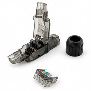 Коннектор Filum FL-PG-U6A-TS Cat 6A, UTP, RJ45(8p8c), toolless, универсальный, для одножильного и многожильного кабеля Коннектор Filum FL-PG-U6A-TS Cat 6A, UTP, RJ45(8p8c), toolless, универсальный, для одножильного и многожильного кабеля