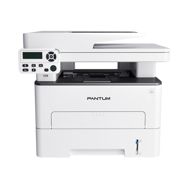 МФУ Pantum M7100DW, A4, 33стр/мин, 256Мб, 1200dpi, PCL, дуплекс, ADF50, LCD-экран, WiFi, LAN, 1 лоток на 250л, макс.нагрузка 60К/мес, старт.картридж 6000стр.(перезаправляемый), старт.барабан 12000стр, цвет корпуса белый