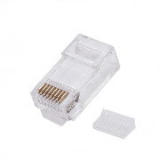 Коннектор Filum FL-NA-PLUG5E-3 Cat 5e, RJ45(8p8c), UTP, 30 мкд, со вставкой, универсальный, для одножильного и многожильного кабеля, уп/100 шт Коннектор Filum FL-NA-PLUG5E-3 Cat 5e, RJ45(8p8c), UTP, 30 мкд, со вставкой, универсальный, для одножильного и многожильного кабеля, уп/100 шт