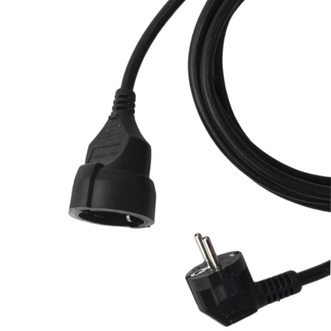 Удлинитель Filum FL-PEC-CEE7/7-CEE7/3-С1-3.0-BK ПВС-АП 3x1.5 CEE7/7-CEE7/3, 220/250В, 16А, черный, 3.0м