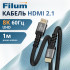 Кабель HDMI Filum FL-CP-HDMI2.1-1M v.2.1, 8K UHD (7680х4320px) 60Гц / 4K (3840х2160px) 120Гц, 48 Гбит/с, 1м Кабель HDMI Filum FL-CP-HDMI2.1-1M v.2.1, 8K UHD (7680х4320px) 60Гц / 4K (3840х2160px) 120Гц, 48 Гбит/с, 1м