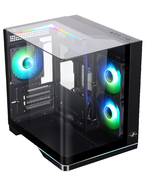 Корпус mATX Eurocase M2751 черный, без БП, боковая и фронтальная панель из закалённого стекла, USB 3.0, USB Type-C Корпус mATX Eurocase M2751 черный, без БП, боковая и фронтальная панель из закалённого стекла, USB 3.0, USB Type-C