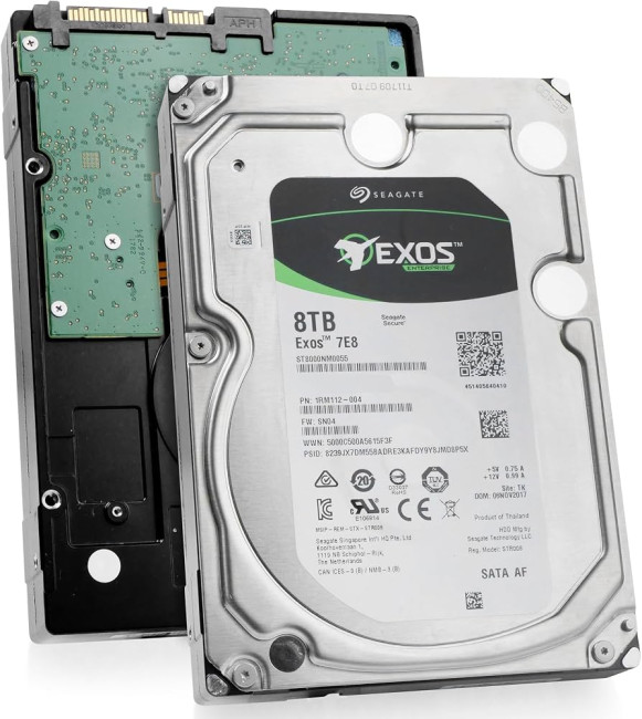 Жесткий диск Seagate ST8000NM0055 Exos 7E8 8TB, 3.5", 7200rpm, SATA3