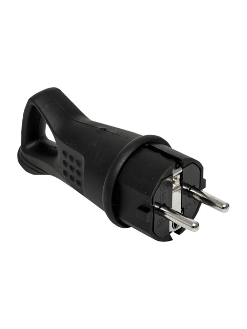 Вилка Filum FL-PLUG-P-EU-IP44-BK Push-pull 2P+PE 16A 250В IP44 переносная, чёрная
