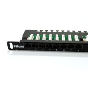Патч-панель Filum FL-PP-5E24U0.5 19" HD, 0.5U, Cat 5e, 24 порта RJ45 (8p8c), неэкранированная, Dual IDC (110/KRONE) Патч-панель Filum FL-PP-5E24U0.5 19" HD, 0.5U, Cat 5e, 24 порта RJ45 (8p8c), неэкранированная, Dual IDC (110/KRONE)