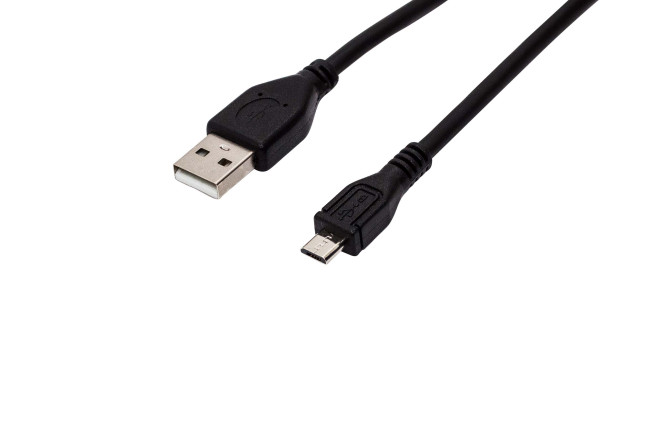 Кабель интерфейсный USB 2.0 Filum FL-CPro-U2-AM-microBM-1M 1 м., черный, 2A, разъемы: USB A male- USB micro B male, пакет