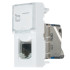 Компьютерная розетка Filum FL-FP114-C6/10 RJ45, STP, CAT6, 45х22.5мм (mosaic), toolles, белая, 10 шт в компл.
