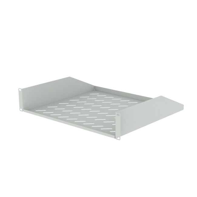 Полка консольная Filum FL-RSHС-2U-400-GY 19", 2U, перфорированная, глубина 400 мм, серая