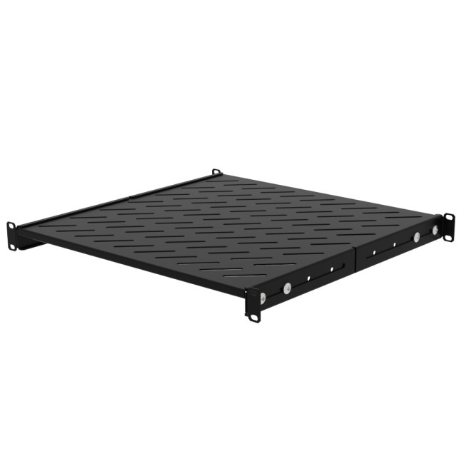 Полка стационарная Filum FL-RSHU-1U-450-BK 19" универсальная, 1U, перфорированная, глубина 450 мм, нагрузка 80 кг, черная
